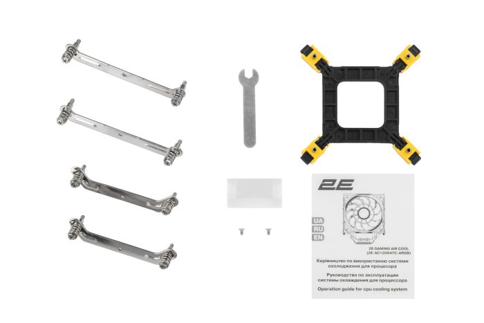 Процесорний кулер 2E GAMING Air Cool AC120D4TC-ARGB, LGA1851, 1700, 1366, 1200, 115x, AM5, AM4, AM3, AM3+, AM2, AM2+, FM2, FM1, 4pin PWM, 3pin +5VARGB, TDP 180W
