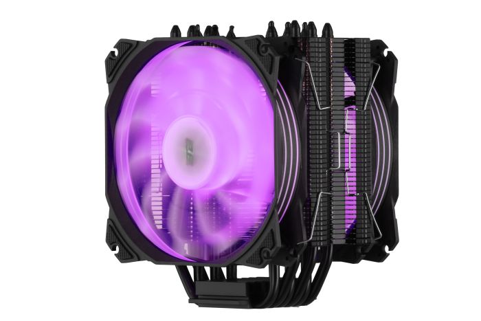 Процесорний кулер 2E GAMING Air Cool AC120D6-ARGB, LGA1851, 1700, 1366, 1200, 115x, AM5, AM4, AM3, AM3+, AM2, AM2+, FM2, FM1, 4pin PWM, 3pin +5VARGB, TDP 200W