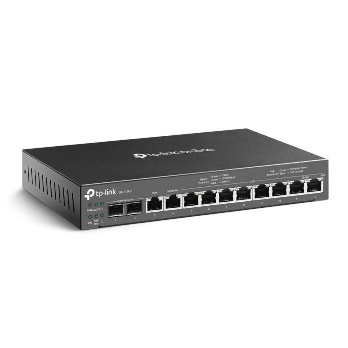 Мультисервісний Маршрутизатор TP-LINK  8xGE LAN (8xPoE), 1xGE WAN, 1xGE WAN/LAN, 2xGE SFP WAN/LAN, 110Вт TP-Link ER7212PC