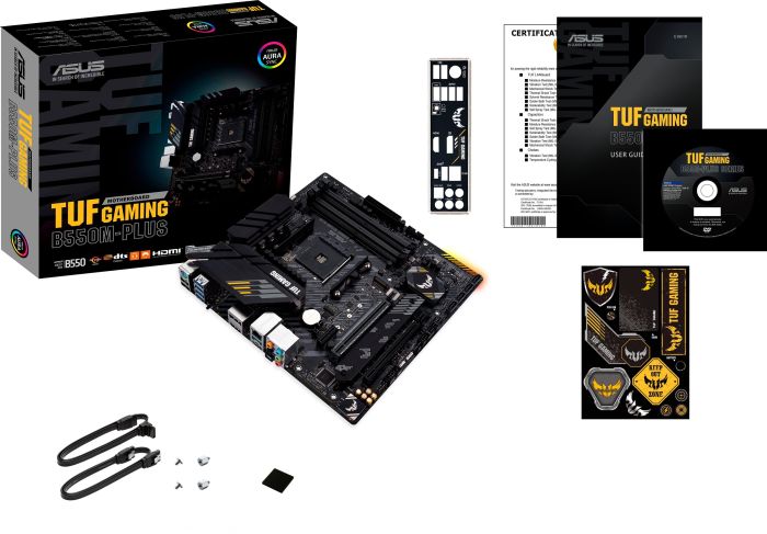 Материнcкая плата ASUS TUF GAMING B550M-PLUS sAM4  B550 4xDDR4 M.2 HDMI DP mATX