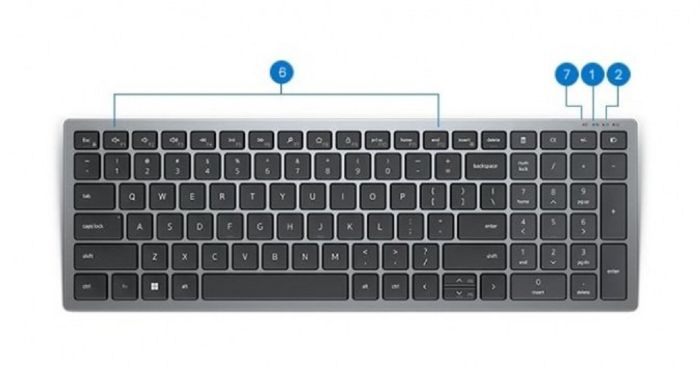 Dell Compact Multi-Device Wireless Keyboard - KB740 - Russian
(QWERTY)