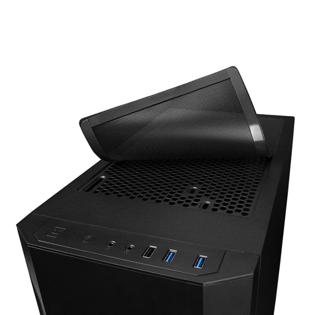Корпус CHIEFTEC Elox AS-01B, без БП, 2xUSB3.2, 1xUSB2.0, 1x120мм, Sound insulated panels, VGA 320мм, LCS ready, ATX, черный