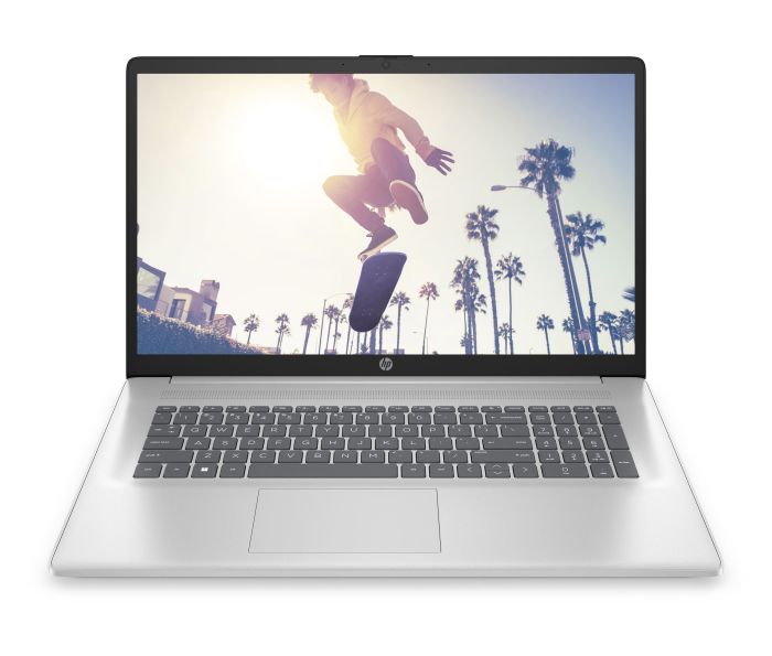 Ноутбук HP 17-cn3002ua 17.3" FHD IPS AG, Intel i7-1355U, 16GB, F1024GB, UMA, DOS, серебристый