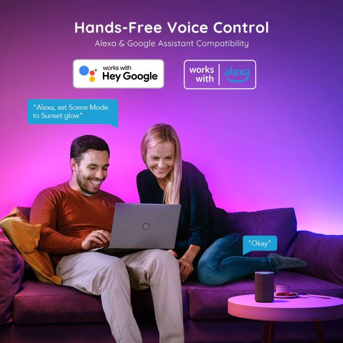 Лента светодиодная умная Govee H618A RGBIC Basic Wi-Fi + Bluetooth LED Strip Light 5м Белый