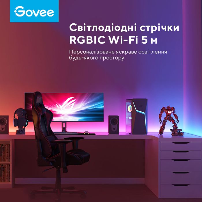 Govee RGBIC Basic Wi-Fi + Bluetooth LED Strip Lights (10 Meter)