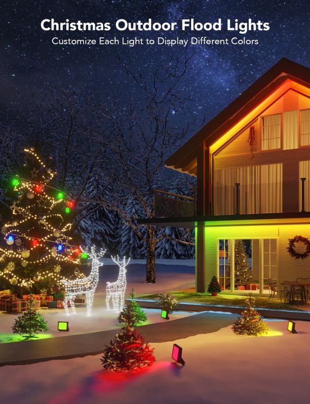 Govee RGBICWW LED Smart Flood Lights