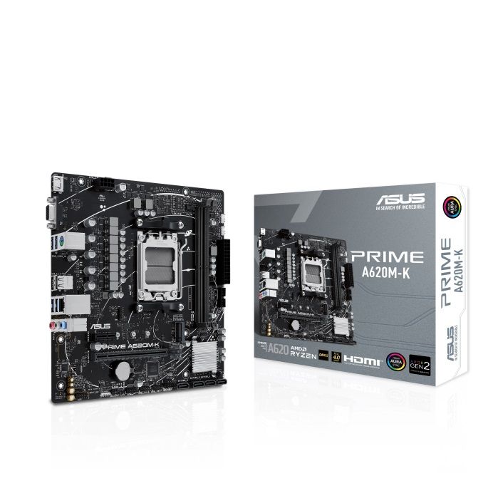 Материнcкая плата ASUS PRIME A620M-K sAM5 A620 2xDDR5 HDMI D-Sub mATX