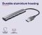 Хаб Trust Halyx USB-A > 4xUSB-А 3.2, Алюміній, 0.1м, Сірий