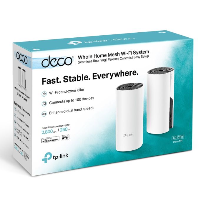 TP-LINK Router Deco M4 AC1200, 2xGE LAN/WAN, 2мод