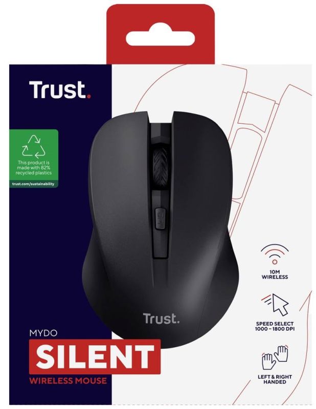 Mouse Trust MYDO SILENT, WL, Чорний