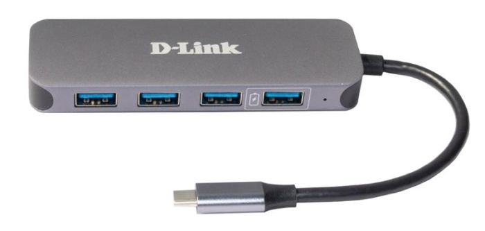 USB-Концентратор 3xUSB3.0, 1xUSB3.0 (Швидка зарядка), 1xUSB-C/PD, USB-C D-Link DUB-2340
