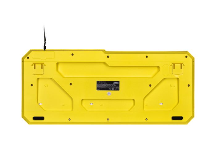 Клавіатура мембранна 2E GAMING KG315 110key, USB-A, EN/UA, RGB, жовтий