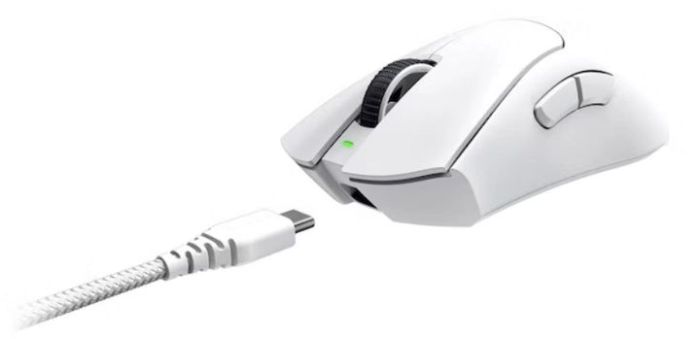 Razer Mouse Deathadder V3 Pro, USB-A/WL/BT, white