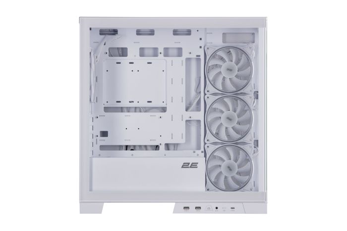 Корпус 2E GAMING Fantom GK701W без БЖ 2xUSB3.0, 1xUSBType-C, 4x120мм ARGB, VGA 400мм, LCS ready, контролер з пультом, TG Side/Front Panel, mATX, білий