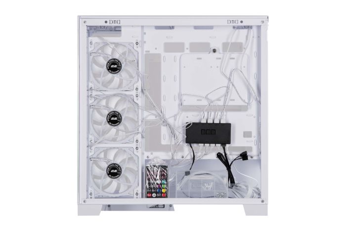 Корпус 2E GAMING Fantom GK701W без БЖ 2xUSB3.0, 1xUSBType-C, 4x120мм ARGB, VGA 400мм, LCS ready, контролер з пультом, TG Side/Front Panel, mATX, білий