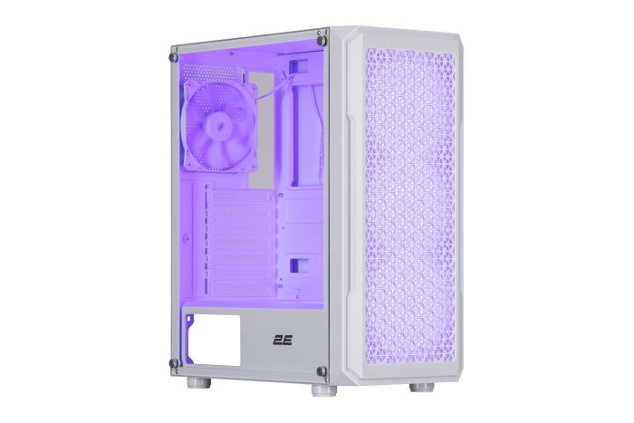 Корпус 2E GAMING Hexagon G338W без БЖ 2xUSB3.0, 1xUSBType-C, 3x120мм ARGB, 1x120мм, VGA 330мм, LCS ready, HUB, TG Side Panel, ATX, білий