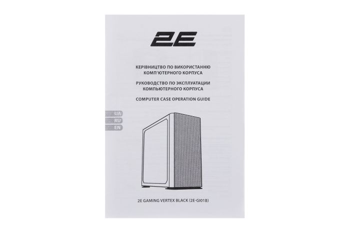 Корпус 2E GAMING Vertex GI01B без БЖ 2xUSB3.0, 1xUSBType-C, 3x140мм ARGB, 1x120мм ARGB, VGA 380мм, LCS ready, контролер з пультом, TG Side Panel, EATX, чорний