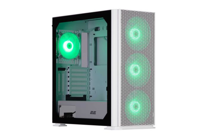 Корпус 2E GAMING Vertex GI01W без БЖ 2xUSB3.0, 1xUSBType-C, 3x140мм ARGB, 1x120мм ARGB, VGA 380мм, LCS ready, контролер з пультом, TG Side Panel, EATX, білий