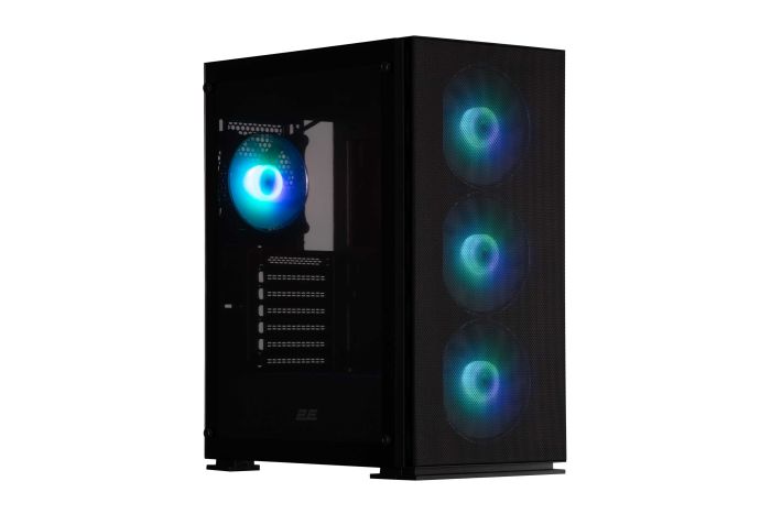 Корпус 2E GAMING Virtus Neo G3301N без БЖ 2xUSB3.0, 1xUSB2.0, 3x140мм ARGB, 1x120мм ARGB,  VGA 340мм, LCS ready, контролер з пультом, TG Side Panel, ATX, чорний