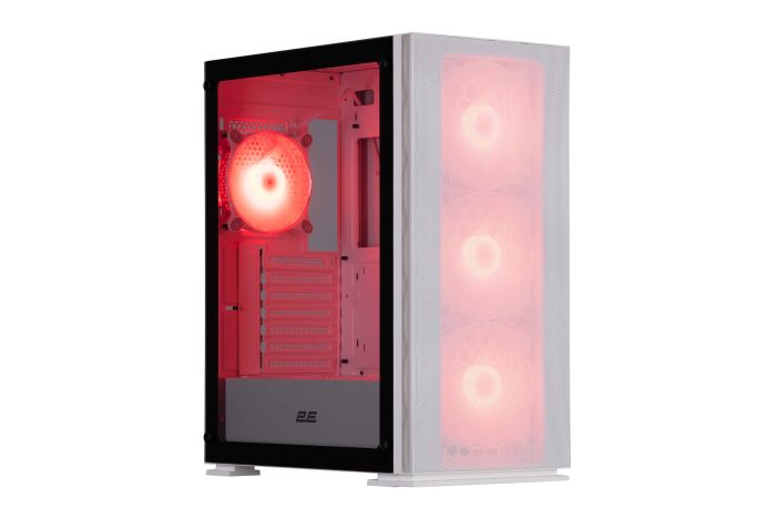 Корпус 2E GAMING Virtus Neo G3301NW без БЖ 2xUSB3.0, 1xUSB2.0, 3x140мм ARGB, 1x120мм ARGB, VGA 340мм, LCS ready, контролер з пультом, TG Side Panel, ATX, білий