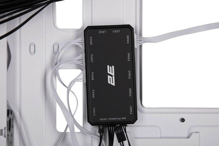 Корпус 2E GAMING Virtus Neo G3301NW без БЖ 2xUSB3.0, 1xUSB2.0, 3x140мм ARGB, 1x120мм ARGB, VGA 340мм, LCS ready, контролер з пультом, TG Side Panel, ATX, білий