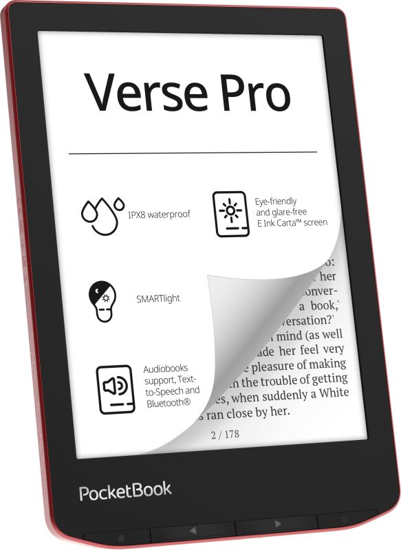 PocketBook e-book 634 Verse Pro, Passion Red