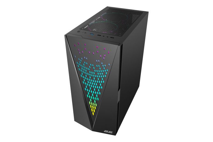 Корпус 2E GAMING Galaxy G2055 без БП 2xUSB3.0, 1xUSB2.0 3x120мм ARGB VGA 345мм LCS ready HUB, TG Side Panel, ATX, чёрный