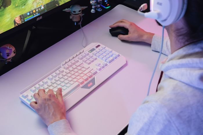 Клавіатура мембранна 2E GAMING KG315 110key, USB-A, EN/UA, RGB, білий