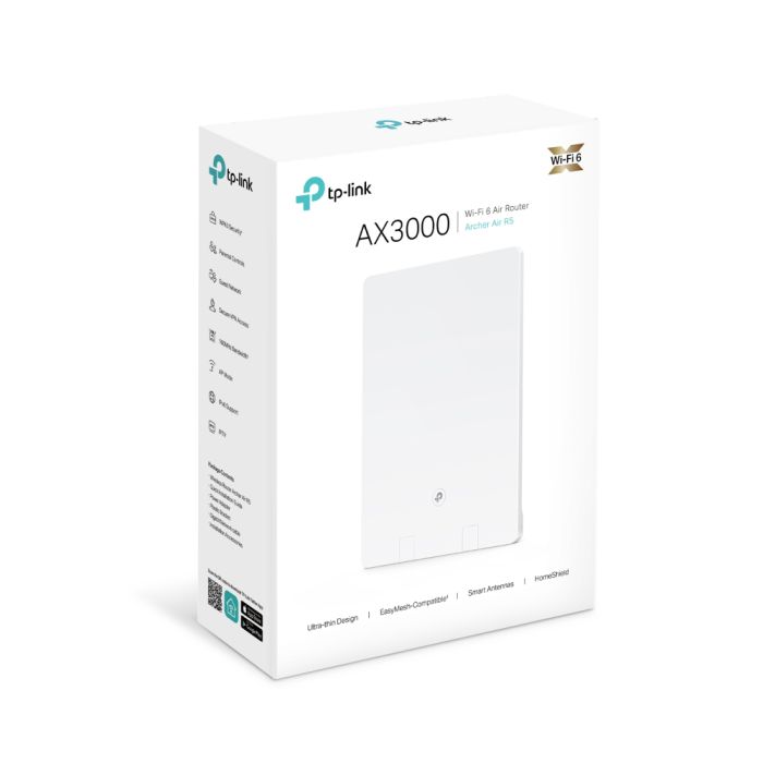 Маршрутизатор TP-LINK ARCHER AIR R5 AX3000, 1xGE LAN, 1xGE WAN, OFDMA MESH