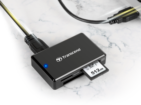 Кардрiдер Transcend USB 3.1 Type-A > microSD/SD/CF Чорний