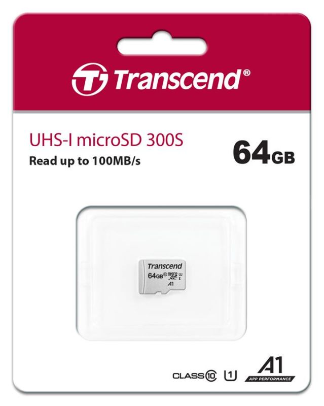 Transcend microSD   64GB C10 UHS-I R100/W20MB/s