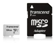 Карта памяти Transcend microSD   64GB C10 UHS-I R100/W20MB/s + SD