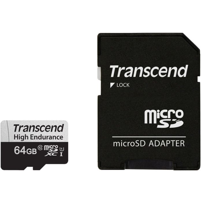 Карта пам'яті Transcend microSD   64GB C10 UHS-I U1 High Endurance (85TB)
