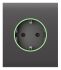 Center panel for recessed outlet Ajax CenterCover for Outlet smart, Jeweler, wireless, grey