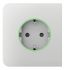 Бічна панель для вбудованої розетки Ajax SideCover for Outlet smart, Jeweler, бездротова, білий