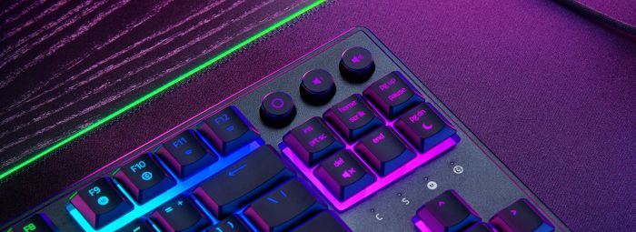 Клавиатура механическая Razer Ornata V3 TKL 84key, Mecha-Membrane Switch, USB-A, EN/UK, RGB, чёрный
