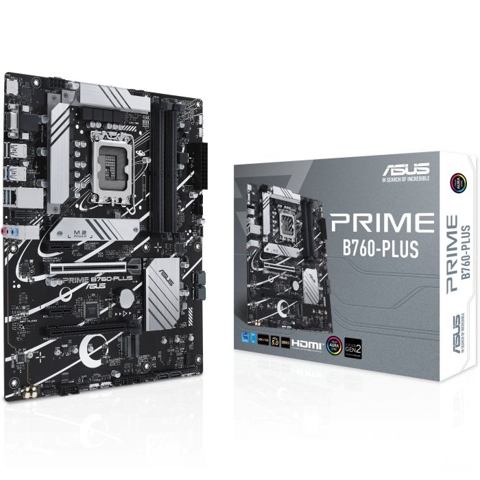 Материнcкая плата ASUS PRIME B760-PLUS s1700 B760 4xDDR5 M.2 HDMI D-Sub DP ATX