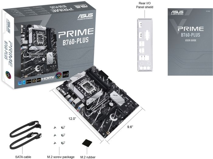 Материнcкая плата ASUS PRIME B760-PLUS s1700 B760 4xDDR5 M.2 HDMI D-Sub DP ATX