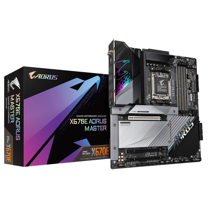 GIGABYTE Motherbard X670E AORUS MASTER sAM5 X670 4xDDR5 M.2 HDMI DP Wi-Fi BT mATX