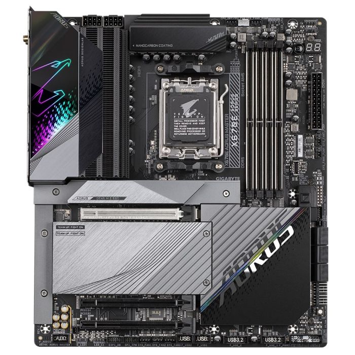 GIGABYTE Motherbard X670E AORUS MASTER sAM5 X670 4xDDR5 M.2 HDMI DP Wi-Fi BT mATX