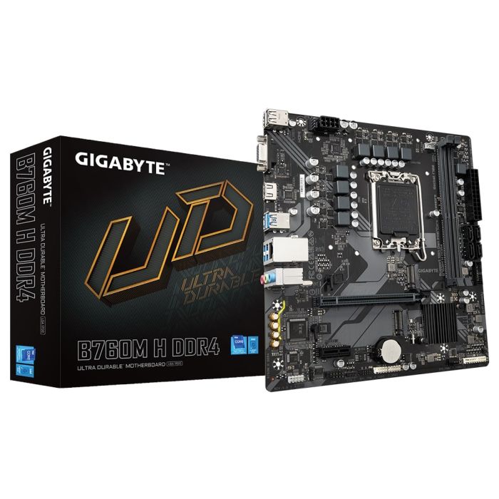 Материнская плата GIGABYTE B760M H DDR4 s1700 B760 2xDDR4 M.2 HDMI mATX