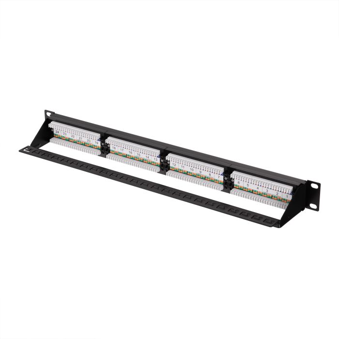 Патч-панель 2E САТ 6, UTP, 19", 1U, 24 порти, зібрана