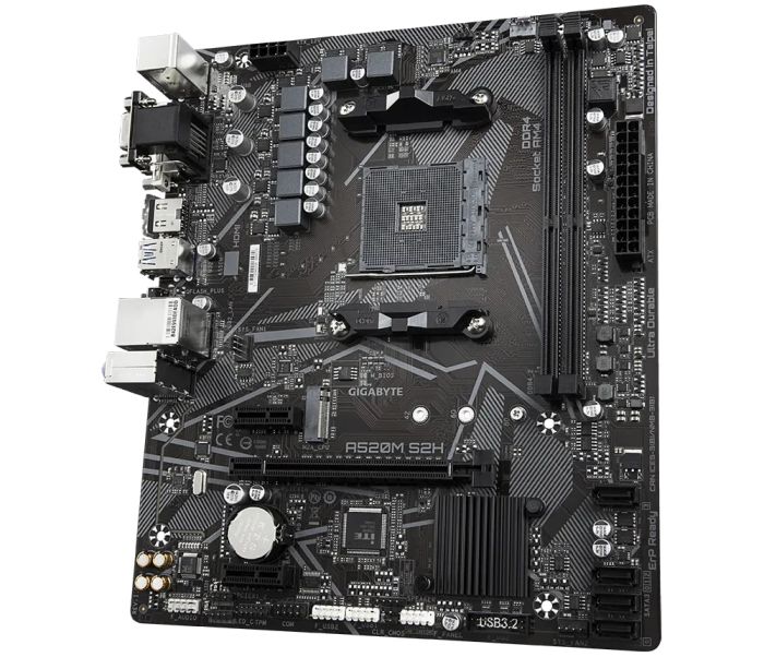 GIGABYTE  Motherboard A520M S2H sAM4 A520 2xDDR4 HDMI-DVI-VGA mATX