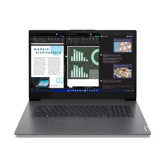 Ноутбук Lenovo V17-G4 17.3" FHD IPS AG, Intel і3-1315U, 16GB, F512GB, UMA, DOS, серый