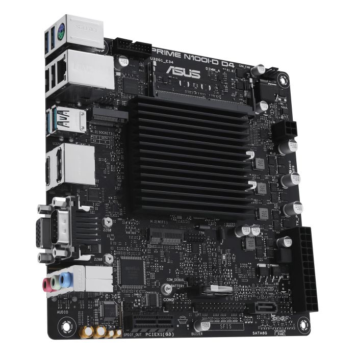 Материнська плата ASUS PRIME N100I-D D4-CSM CPU Intel N100 Quad-Core 2.0GHz 1xDDR4 SO-DIMM D-Sub HDMI DP Com mITX