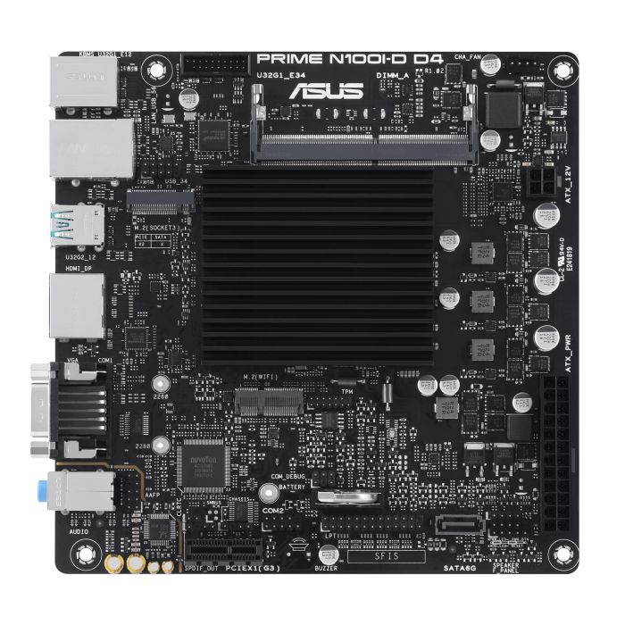 Материнська плата ASUS PRIME N100I-D D4-CSM CPU Intel N100 Quad-Core 2.0GHz 1xDDR4 SO-DIMM D-Sub HDMI DP Com mITX