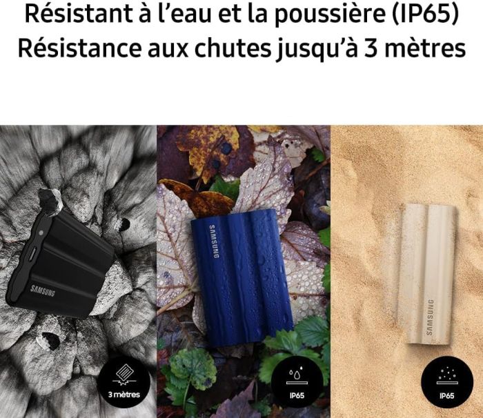 Портативний SSD Samsung 2TB USB 3.2 Gen 2 Type-C T7 Shield