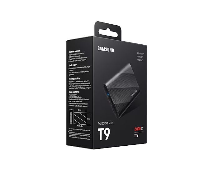 Портативный SSD Samsung  1TB USB 3.2 Gen 2 Type-C T9