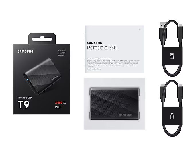 Портативный SSD Samsung  2TB USB 3.2 Gen 2 Type-C T9
