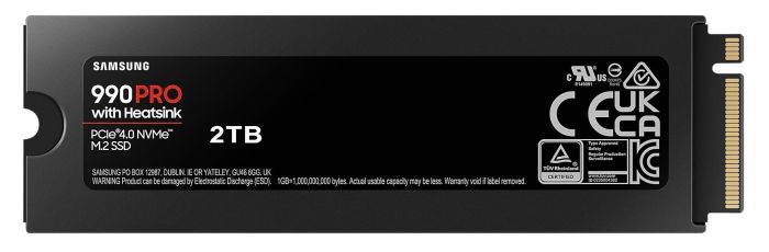 Накопитель SSD Samsung M.2 2TB PCIe 4.0 990PRO+радиатор